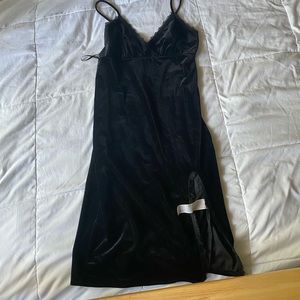 Black velvet dress